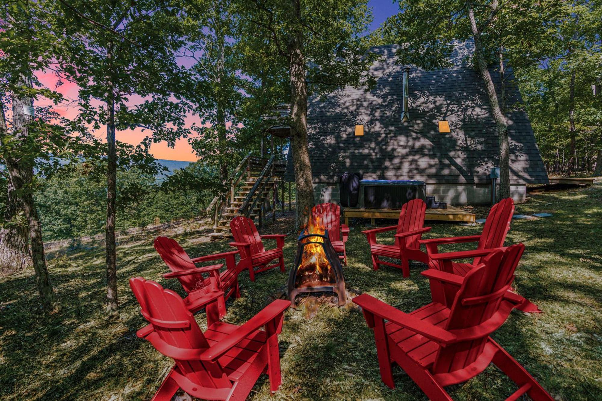 Great Views! A-Frame W Hot Tub, Grill & Fire Pit Villa Morton Grove ภายนอก รูปภาพ