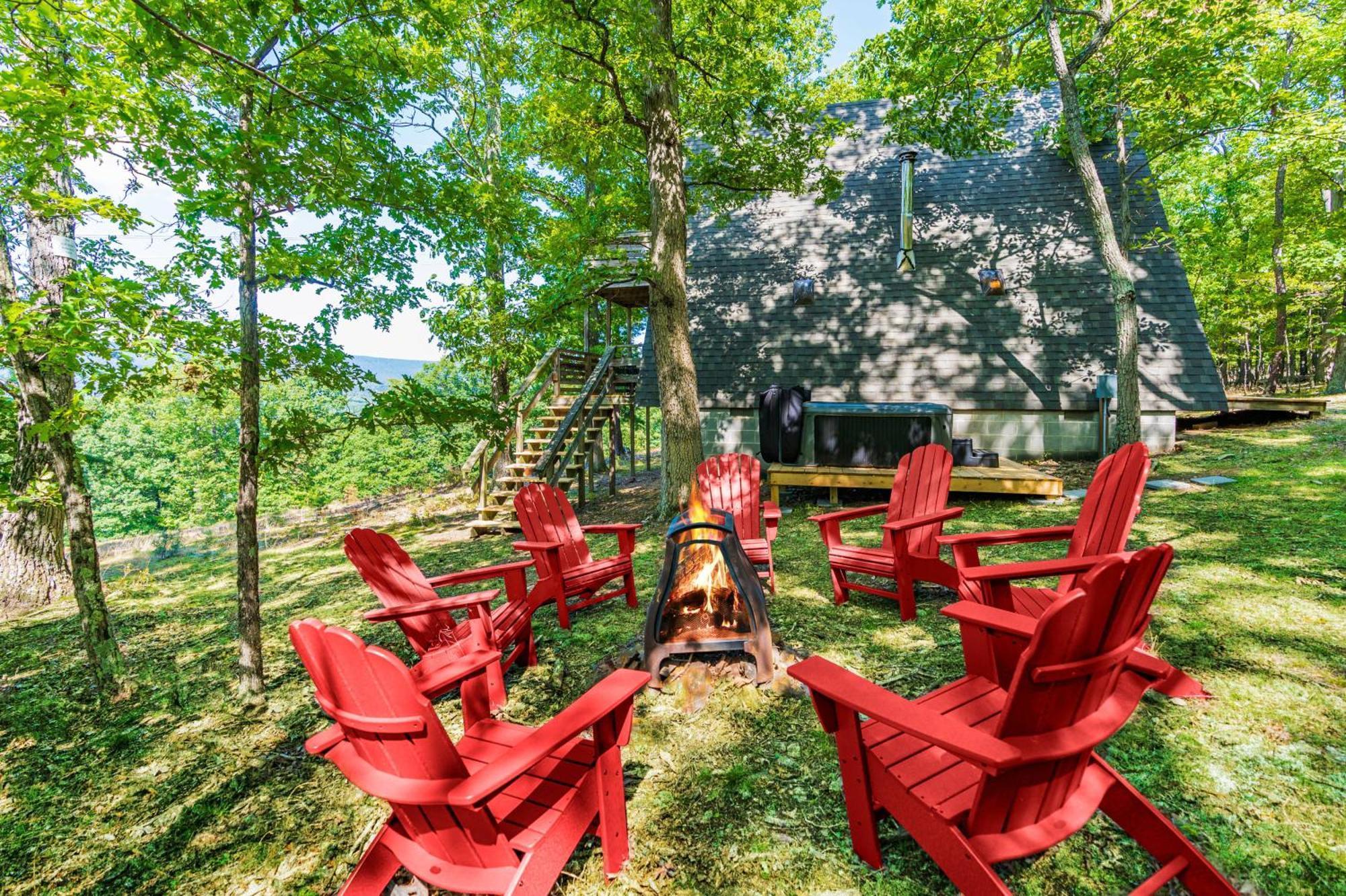 Great Views! A-Frame W Hot Tub, Grill & Fire Pit Villa Morton Grove ภายนอก รูปภาพ